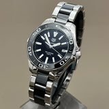 Jam Tangan Pria Tag Heuer Aquaracer Quartz Black Dial Two Tone Steel Strap - WAY131A.BA0913