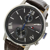 Tommy Hilfiger Alden Quartz Black Dial Brown Leather Strap Watch for Men - 1791309