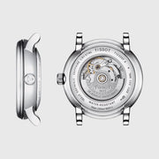 Tissot T Classic Carson Premium White Diamonds Dial Silver Steel Strap Watch for Women - T1222071103600