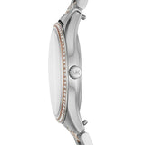 Michael Kors Lauryn Quartz Mother of Pearl White Dial Two Tone Steel Strap Watch For Women - MK4366