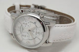 Tissot Dressport Chronograph Mother of Pearl Dial White Leather Strap Watch for Women - T050.217.17.117.00