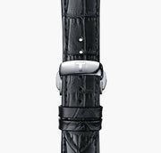 Tissot Chemin Des Tourelles Powermatic 80 Black Dial Black Leather Strap Watch For Men - T099.407.16.058.00