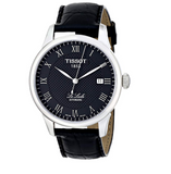 Jam Tangan Pria Tissot T Classic Le Locle Automatic Black Dial Black Leather Strap - T41.1.423.53