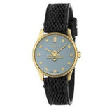 Gucci G Timeless Quartz Blue Dial Black Leather Strap Watch For Men - YA1265018