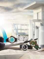 Breitling Superocean Automatic 44 Turquoise Dial Black Rubber Strap Watch for Men - A17376211L2S1
