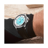 Breitling Superocean Automatic 44 Turquoise Dial Black Rubber Strap Watch for Men - A17376211L2S1