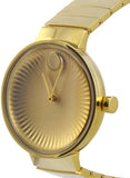 Movado Edge Gold Dial Gold Steel Strap Watch for Women - 3680014