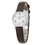 Tissot Tradition 5.5 Lady Silver Dial Brown Leather Strap Watch for Women - T063.009.16.018.00