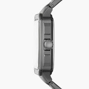 Fossil Inscription Multifunction Silver Dial Grey Steel Strap Watch for Men - BQ2657