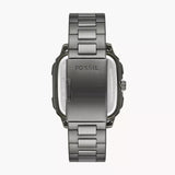 Fossil Inscription Multifunction Silver Dial Grey Steel Strap Watch for Men - BQ2657