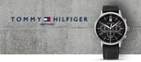 Tommy Hilfiger Kyle Quartz Black Dial Black Leather Strap Watch for Men - 1791630