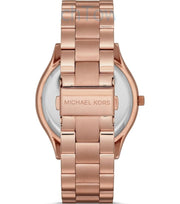 Michael Kors Runway Rose Gold Dial Rose Gold Steel Strap Watch For Women - MK5853