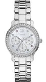 Guess Enchanting Diamonds Silver Dial Silver Steel Strap Watch for Women - W0305L1