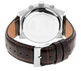 Guess Exec Chronograph Quartz Gold Dial Brown Leather Strap Watch for Men - W0076G3