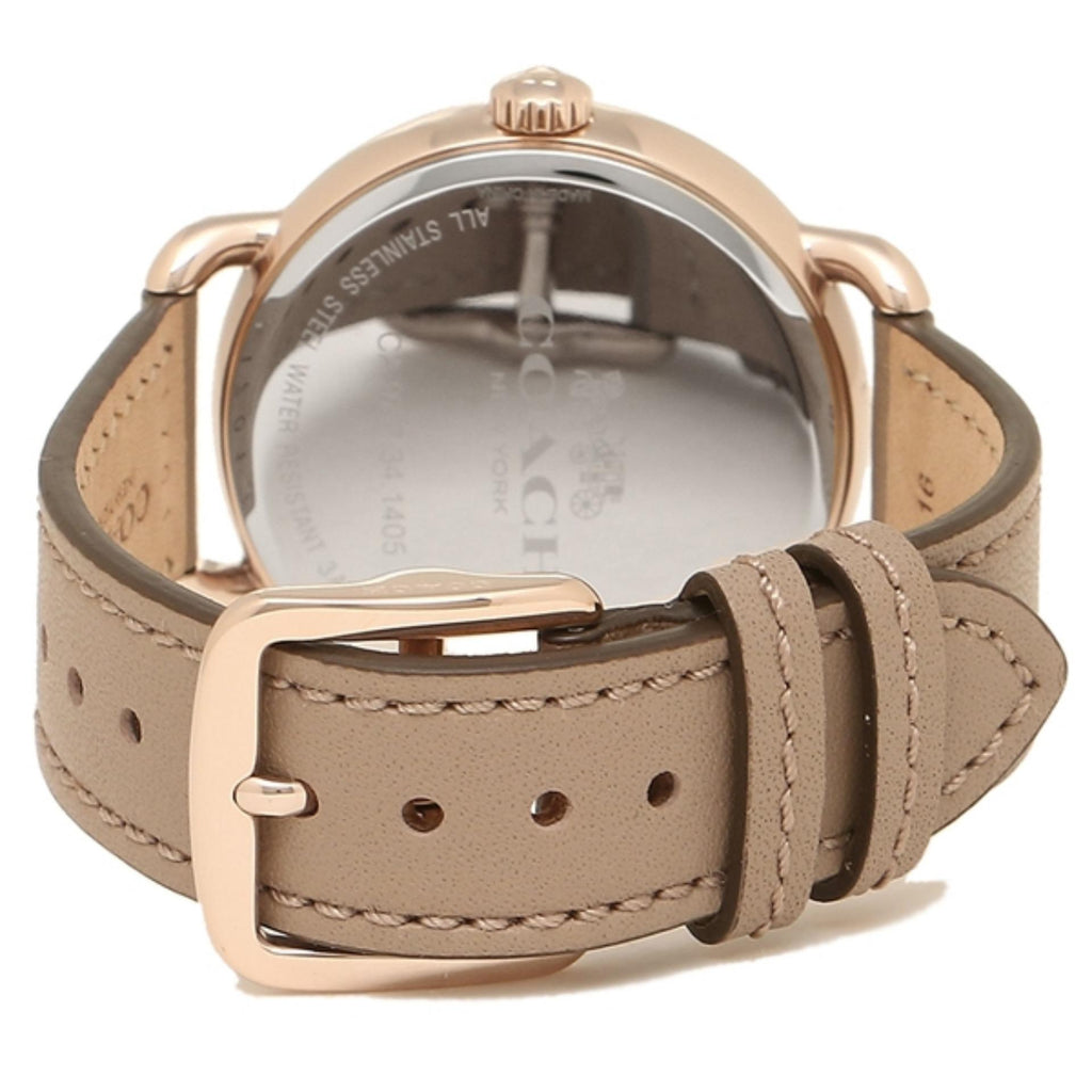 Coach Delancey Grey Dial Brown Leather Strap Watch for Women - 14502797