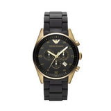 Emporio Armani Sportivo Quartz Black Dial Black Steel Strap Watch For Men - AR8023