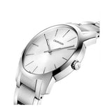 Calvin Klein City White Dial Silver Steel Strap Watch for Women - K2G23146