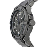 Guess Rigor Multifunction Black Dial Black Steel Strap Watch For Men - W0218G1