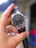 Maurice Lacroix Aikon Automatic Chronograph Black Dial Black Leather Strap Watch for Men - AI1808-SS000-330-2