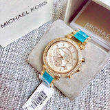 Michael Kors Parker Gold Dial Two Tone Steel Strap Watch for Women - MK6364