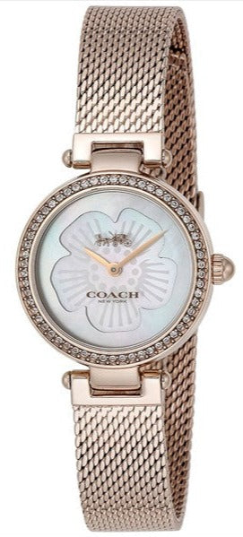 Coach Park Mother of Pearl Dial Rose Gold Mesh Bracelet Watch for Women -  14503511