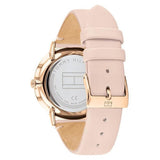 Tommy Hilfiger Jenna Analog Pink Dial Pink Leather Strap Watch for Women - 1782071