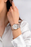 Tommy Hilfiger Monica Quartz White Dial Gold Steel Strap Watch For Women - 1782593