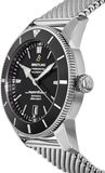 Breitling Superocean Heritage B20 Automatic 46 Black Dial Silver Mesh Bracelet Watch for Men - AB2020121B1A1