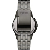 Fossil FB-01 Chronograph Black Dial Grey Steel Strap Watch for Men - FS5835