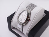 Bvlgari Serpenti Seduttori Quartz White Dial Silver Steel Strap Watch for Women - SERPENTI103141