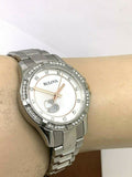 Bulova Crystal Collection Mother of Pearl Dial Silver Steel Strap Watch for Women - 98L232