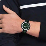 Tommy Hilfiger Troy Chronograph Green Dial Two Tone Nylon Strap Watch For Men - 1792107