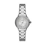 Emporio Armani Mia Three Crystals Silver Dial Silver Steel Strap Watch For Women - AR11632