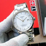 Tissot Luxury Powermatic 80 Silver Dial Silver Steel Strap Jam Tangan Untuk Pria - T086.408.11.031.00