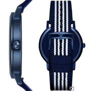 Emporio Armani Kappa White Dial Two Tone NATO Strap Watch For Men - AR80005