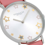 Coach Perry White Dial Pink Leather Strap Watch for Women - 14503243