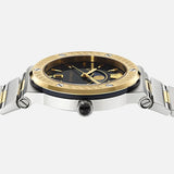 Versace Greca Logo Moonphase Black Dial Two Tone Steel Strap Watch for Men - VE7G00223