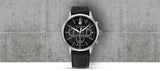 Tommy Hilfiger Kyle Quartz Black Dial Black Leather Strap Watch for Men - 1791630