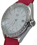 Jam Tangan Tag Heuer Formula 1 Quartz Mother of Pearl Dial Tali Kulit Pink untuk Wanita - WBJ131A.FC8252