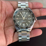 Tag Heuer Formula 1 Kaliber 5 Kronograf Antrasit Dial Jam Tangan Tali Baja Perak untuk Pria - WAZ2011.BA0842