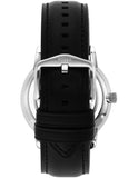 Fossil Neutra Minimalist Moonphase Black Dial Black Leather Strap Watch for Men - FS5904