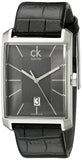 Calvin Klein Window Black Dial Black Leather Strap Watch for Men - K2M21107