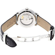 Tissot Automatics III Day Date Black Dial Black Leather Strap Watch For Men - T065.430.16.051.00