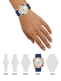 Guess Eclipse White Dial Blue Rubber Strap Watch for Women - GW0315L2