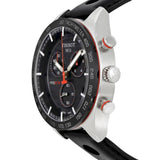 Tissot PRS 516 Chronograph Black Dial Black Leather Strap Watch For Men - T100.417.16.051.00