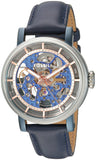 Fossil Boyfriend Skeleton Blue Dial Blue Leather Strap Watch for Women - ME3136