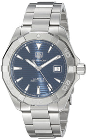 Tag Heuer Aquaracer Automatic Blue Dial Silver Steel Strap Watch for Men - WAY2112.BA0928