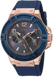 Guess Jet Setter Analog Quartz Blue Dial Blue Rubber Strap Watch For Women - W0571L1