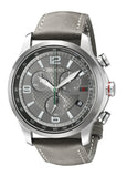 Gucci G Timeless Chronograph Grey Dial Grey Leather Strap Watch For Men - YA126242