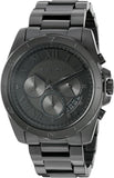 Michael Kors Brecken Chronograph Black Dial Black Steel Strap Watch For Men - MK8482